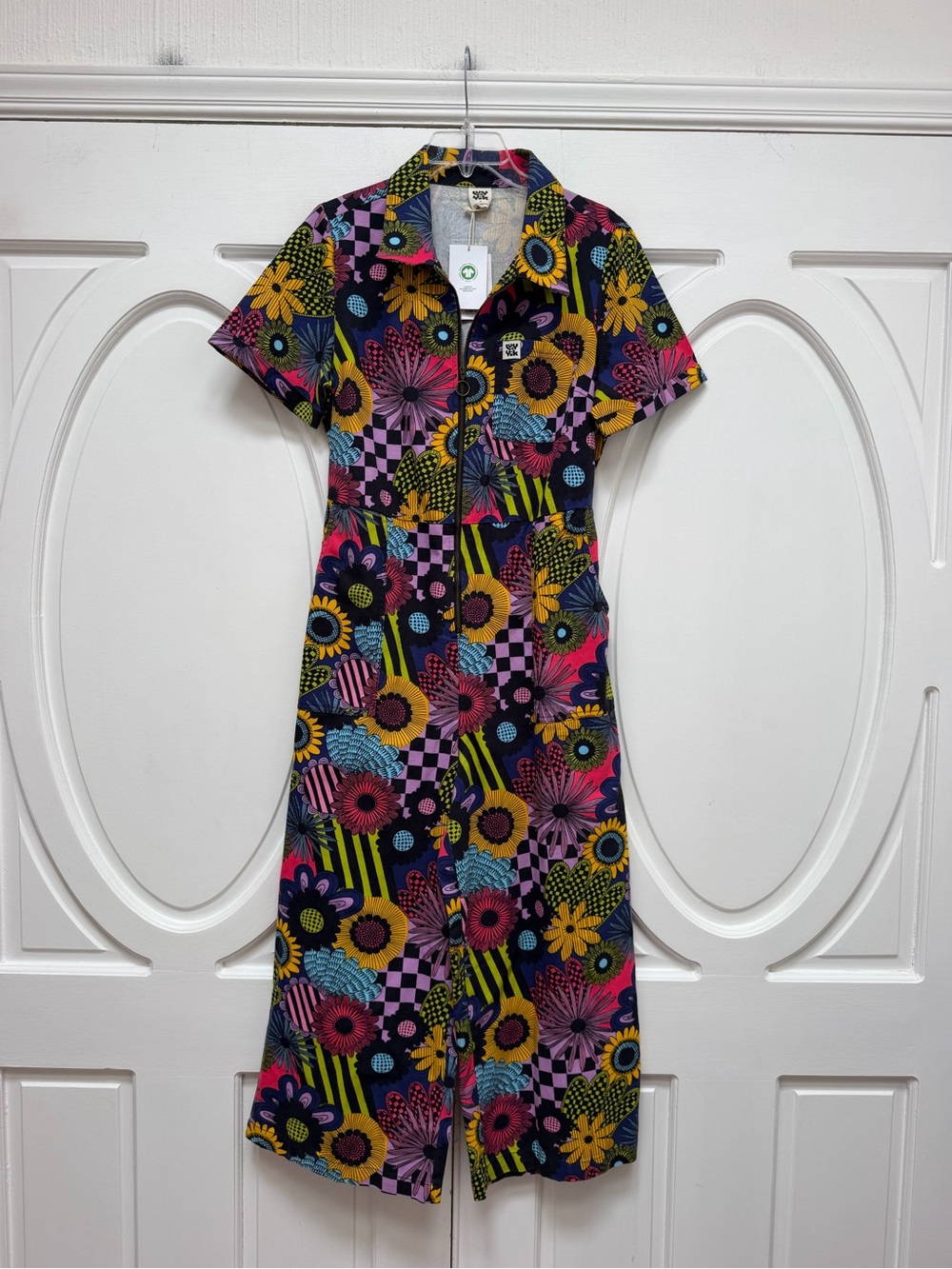 Lucy & Yak Ragan Vibrant Floral Print Jumosuit 10 - Multi